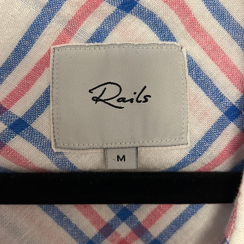 Rails Linen Blend Whitney Plaid Top - image 4